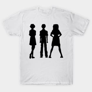 Evangelion Pilots Black Silhoutte T-Shirt